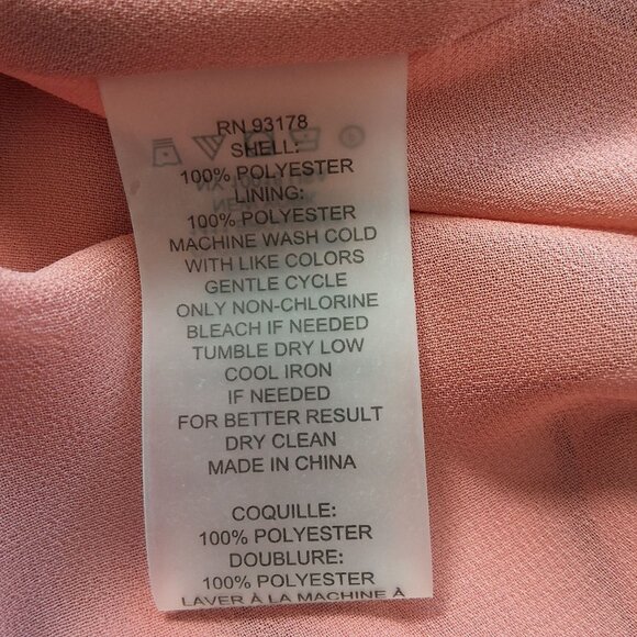 Elie Tahari Shirred Maxi Dress Pink Satin Sorbet Sz Large - Picture 10 of 10